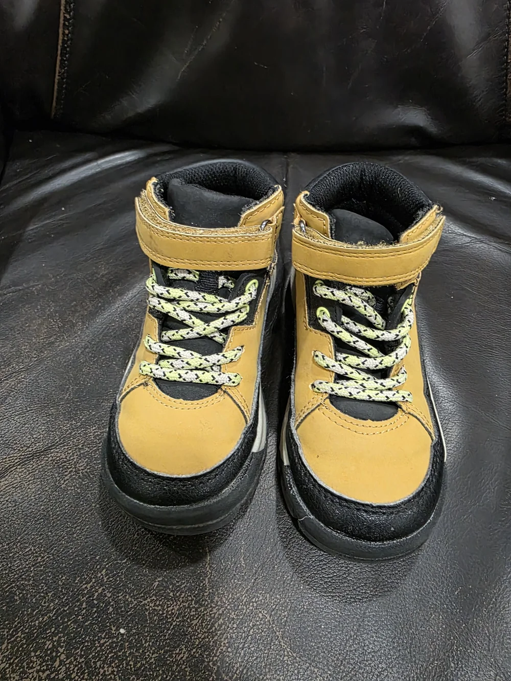 OshKosh B'gosh Yellow and Black Lace-Up Kids Boots